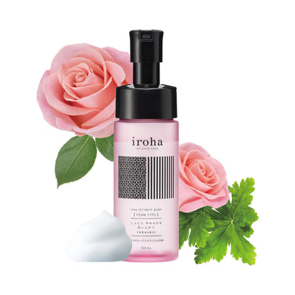 TENGA - IROHA INTIMATE WASH FOAM DAMASK ROSE AND GERANIUM 5.07 OZ.