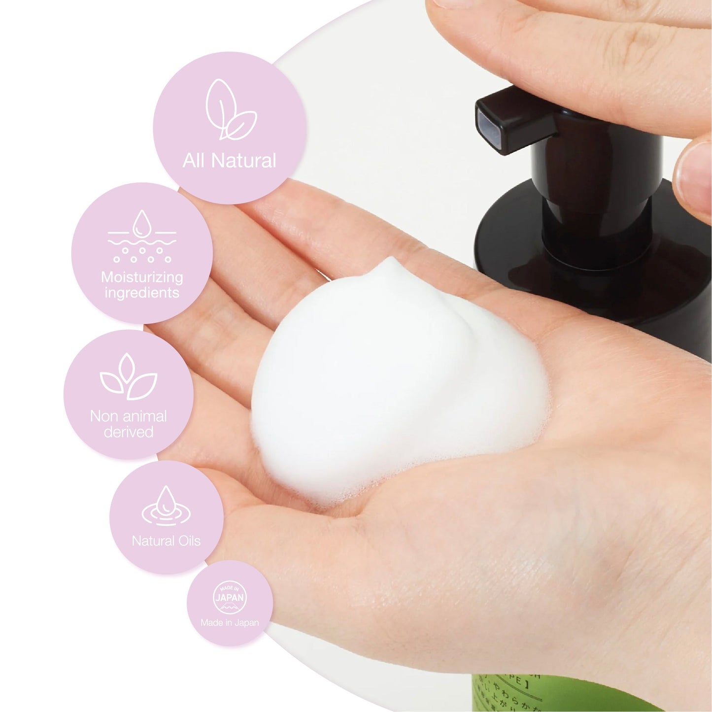 TENGA - IROHA INTIMATE WASH FOAM DAMASK ROSE AND GERANIUM 5.07 OZ.