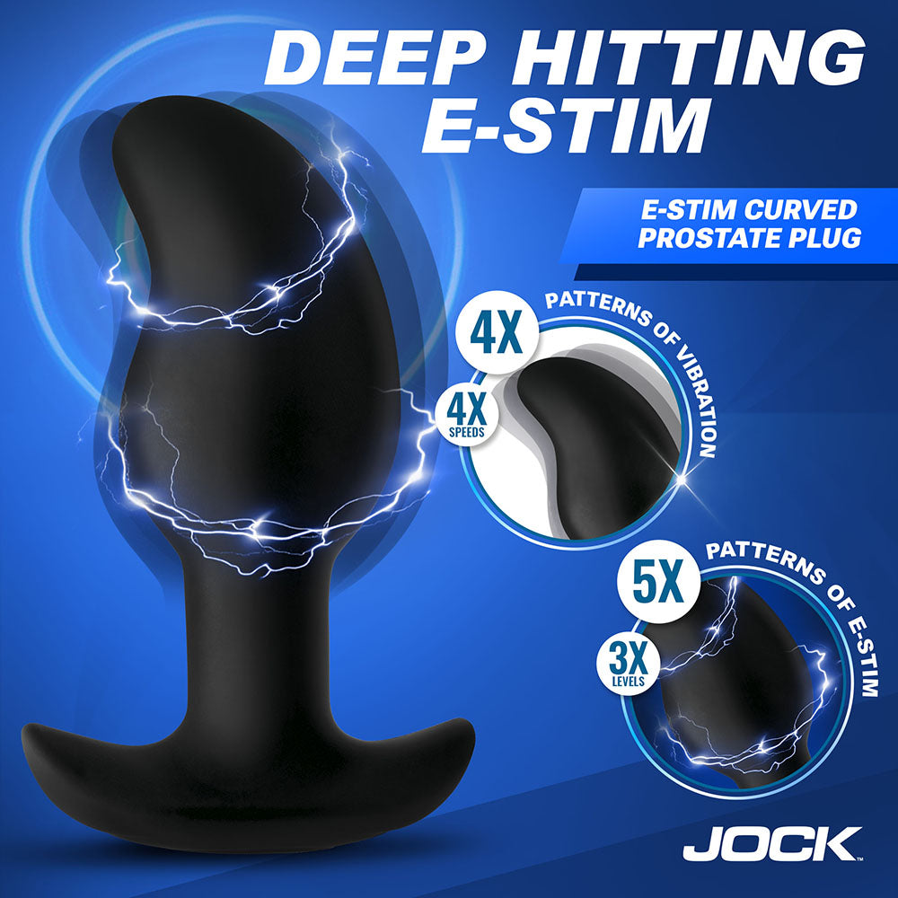 CURVE NOVELTIES - JOCK ELECTRO VOLT E-STIM CURVED PROSTATE PLUG