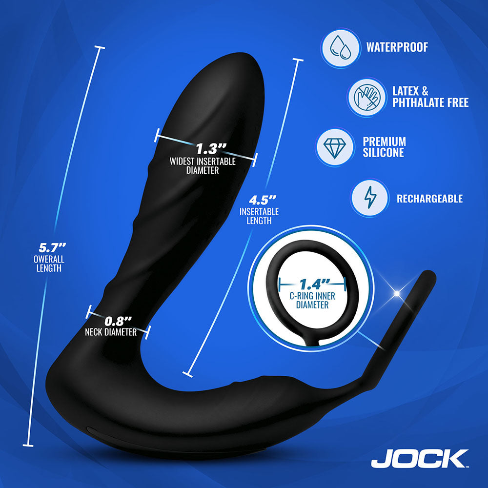 CURVE NOVELTIES - JOCK ELECTRO SHOCKWAVE E-STIM ANAL PLUG W/ C-RING