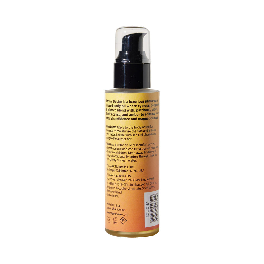 EYE OF LOVE - PHEROMONE BODY OIL ATTRACT HER EARTH'S DESIRE 4 OZ. PUMP