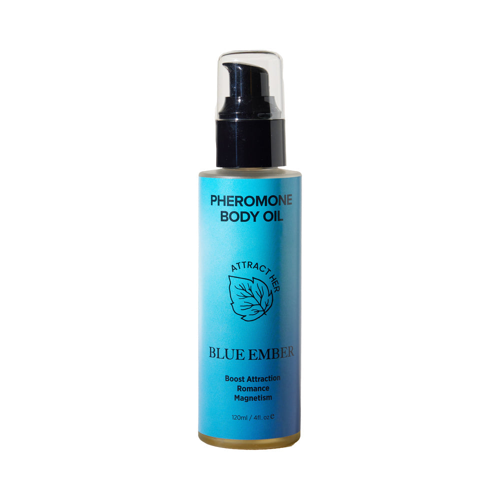 EYE OF LOVE - PHEROMONE BODY OIL ATTRACT HER BLUE EMBER 4 OZ. PUMP