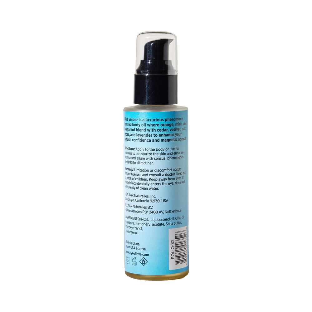 EYE OF LOVE - PHEROMONE BODY OIL ATTRACT HER BLUE EMBER 4 OZ. PUMP