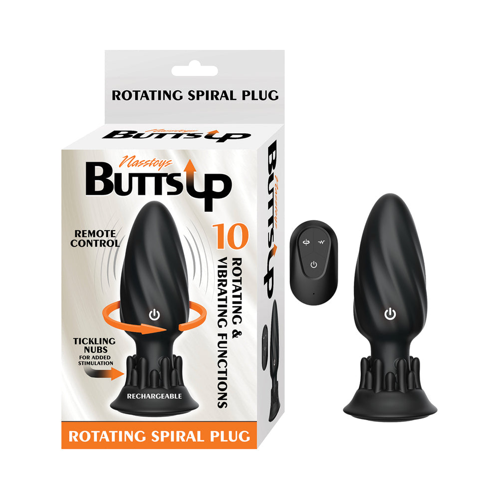NASSTOYS - BUTTS UP ROTATING SPIRAL PLUG BLACK