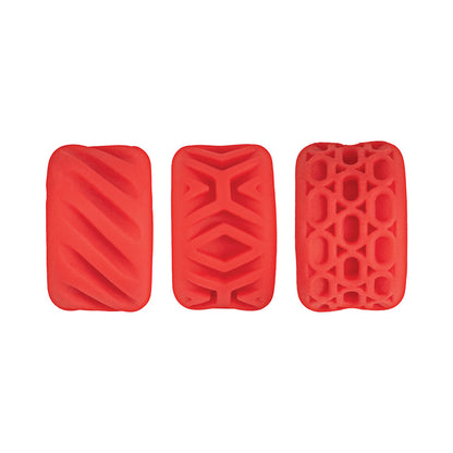 NASSTOYS - SUPER STRETCHY STROKER RINGS 3 PACK RED