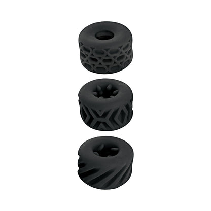NASSTOYS - SUPER STRETCHY STROKER RINGS 3 PACK BLACK