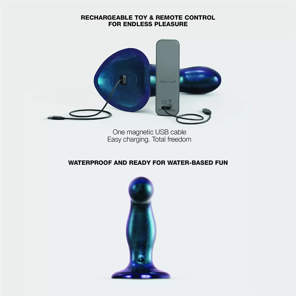 LOVELY PLANET - STRAP-ON-ME FINGERING & VIBRATING DILDO M BLUE