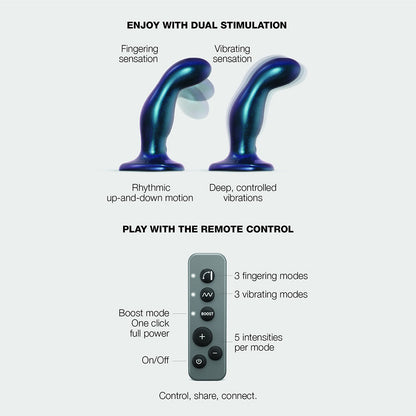 LOVELY PLANET - STRAP-ON-ME FINGERING & VIBRATING DILDO M BLUE