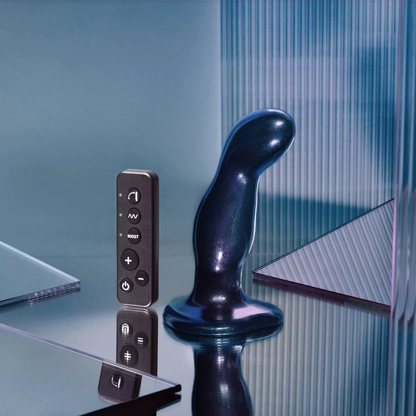 LOVELY PLANET - STRAP-ON-ME FINGERING & VIBRATING DILDO M BLUE