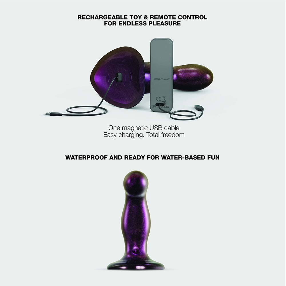 LOVELY PLANET - STRAP-ON-ME FINGERING & VIBRATING DILDO M PURPLE