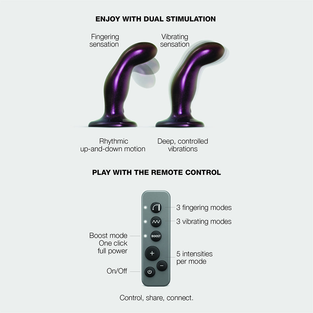 LOVELY PLANET - STRAP-ON-ME FINGERING & VIBRATING DILDO M PURPLE