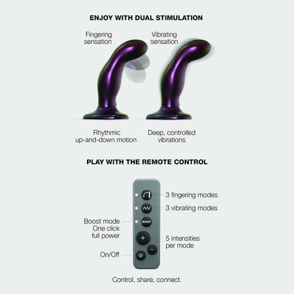 LOVELY PLANET - STRAP-ON-ME FINGERING & VIBRATING DILDO M PURPLE