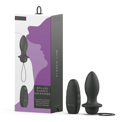 B SWISH - BFILLED CLASSIC UNLEASHED VIBRATING PLUG BLACK