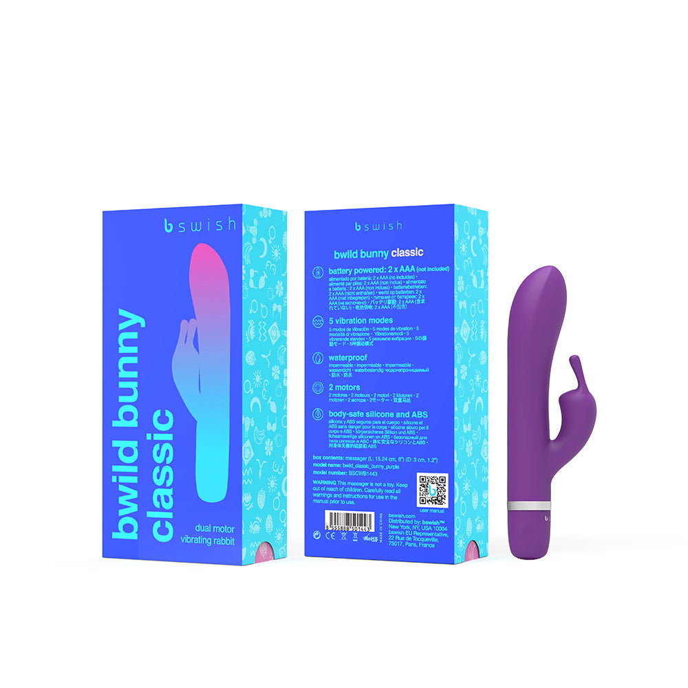 B SWISH BWILD CLASSIC BUNNY VIBRATOR PURPLE