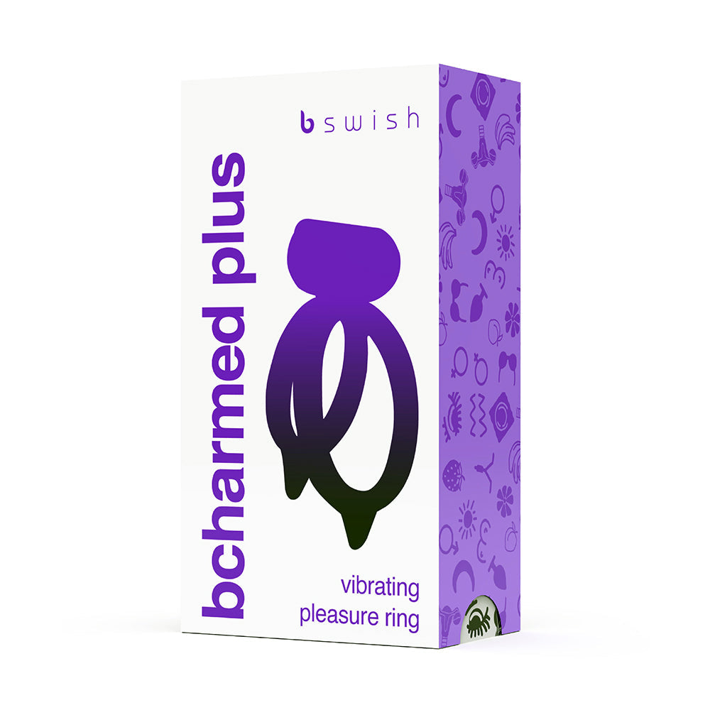 B SWISH BCHARMED BASIC PLUS VIBRATING COCK RING BLACK