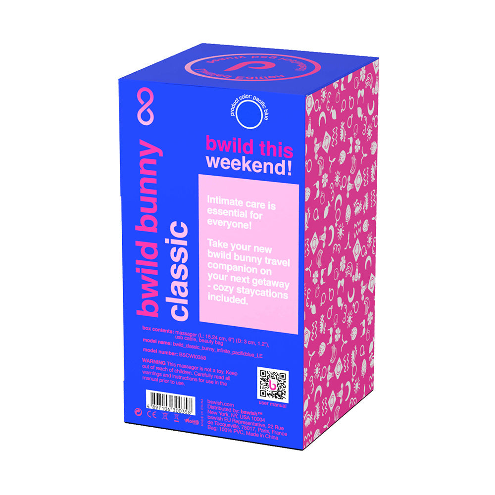 B SWISH BWILD BUNNY INFINITE LIMITED EDITION VIBRATOR PACIFIC BLUE