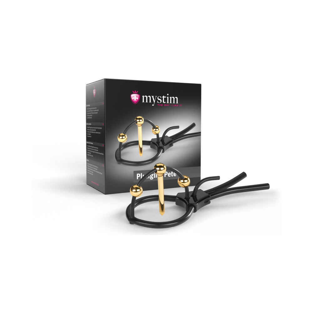 MYSTIM PLUNGING PETE CORONA GLANS STRAP WITH URETHRAL SOUND