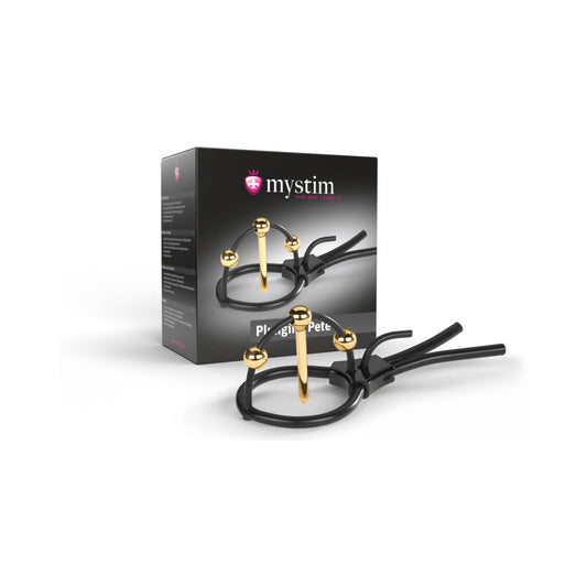 MYSTIM PLUNGING PETE CORONA GLANS STRAP WITH URETHRAL SOUND