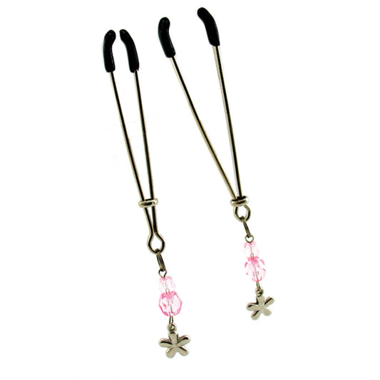 SEX KITTEN TWEEZER CLAMPS PINK FLOWER