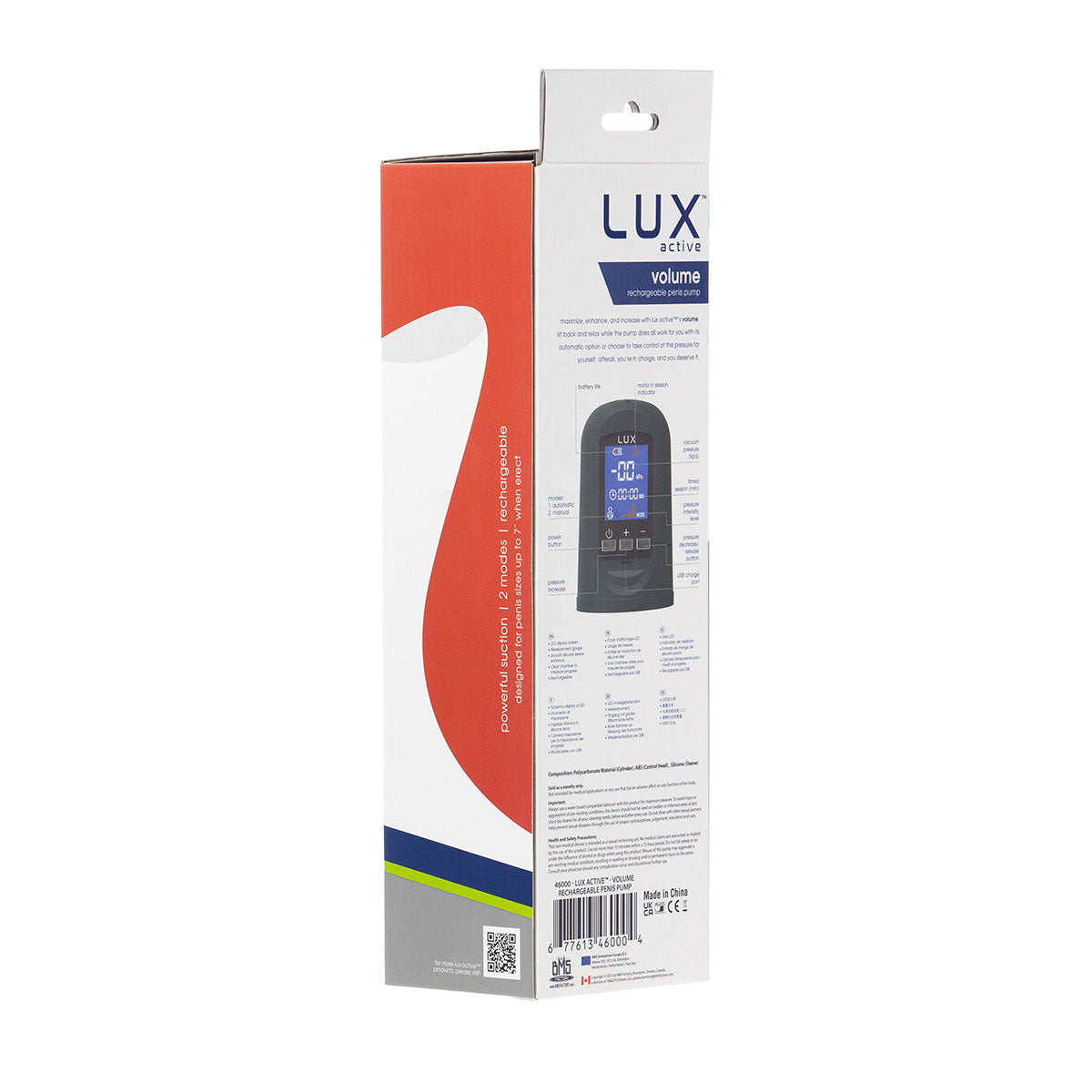LUX ACTIVE VOLUME RECHARGEABLE PENIS PUMP