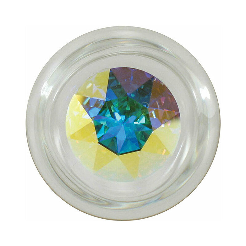 CRYSTAL DELIGHTS - SMALL CLEAR PLUG WITH GEM AURORA BOREALIS