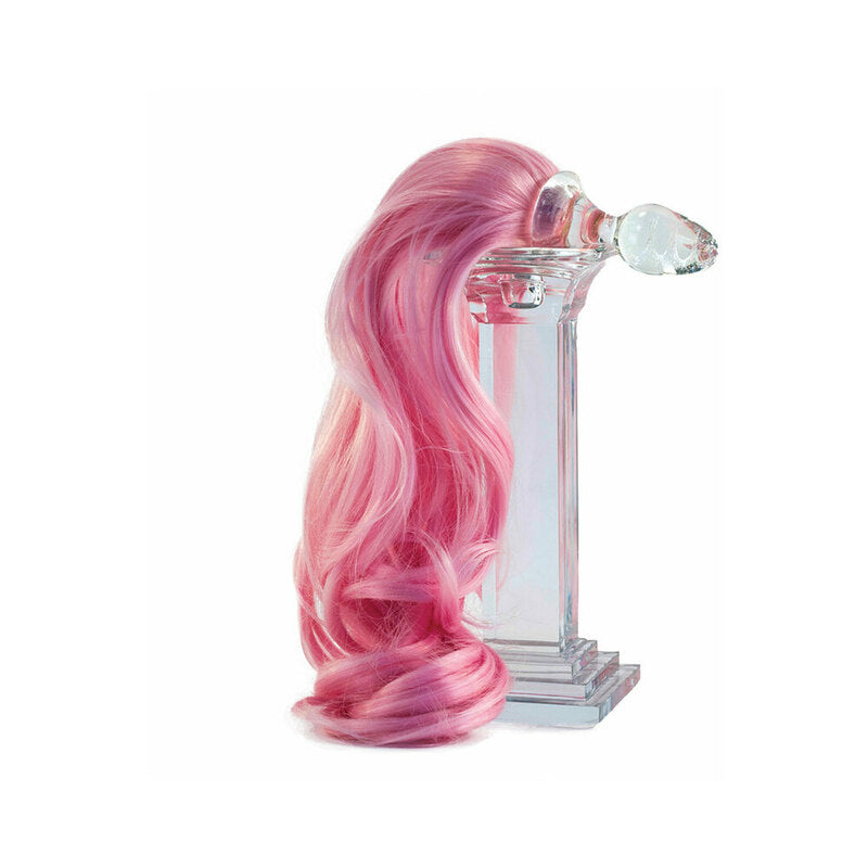 CRYSTAL DELIGHTS MINX PONY TAIL PLUG BABY PINK