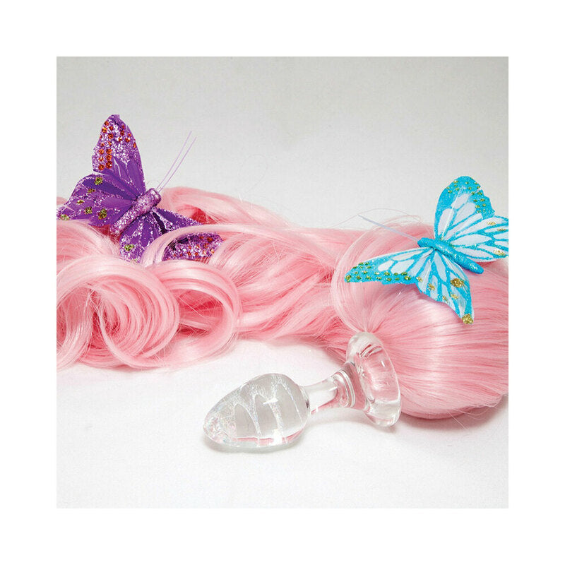 CRYSTAL DELIGHTS MINX PONY TAIL PLUG BABY PINK