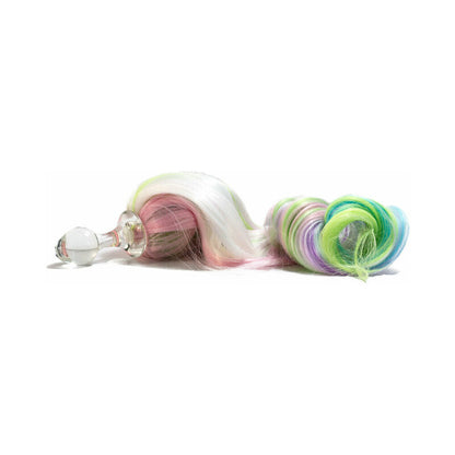 CRYSTAL DELIGHTS MINX PONY TAIL PLUG PASTEL RAINBOW