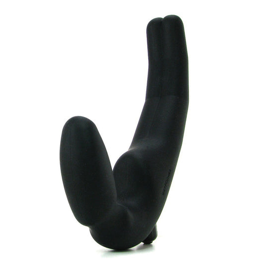 WET FOR HER FOUR VIBRATING STRAPLESS STRAP-ON BLACK
