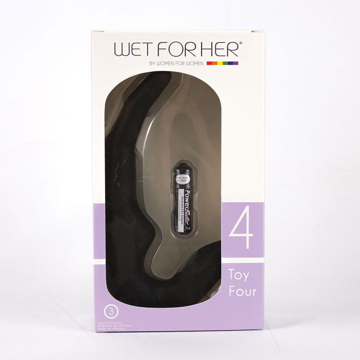 WET FOR HER FOUR VIBRATING STRAPLESS STRAP-ON BLACK