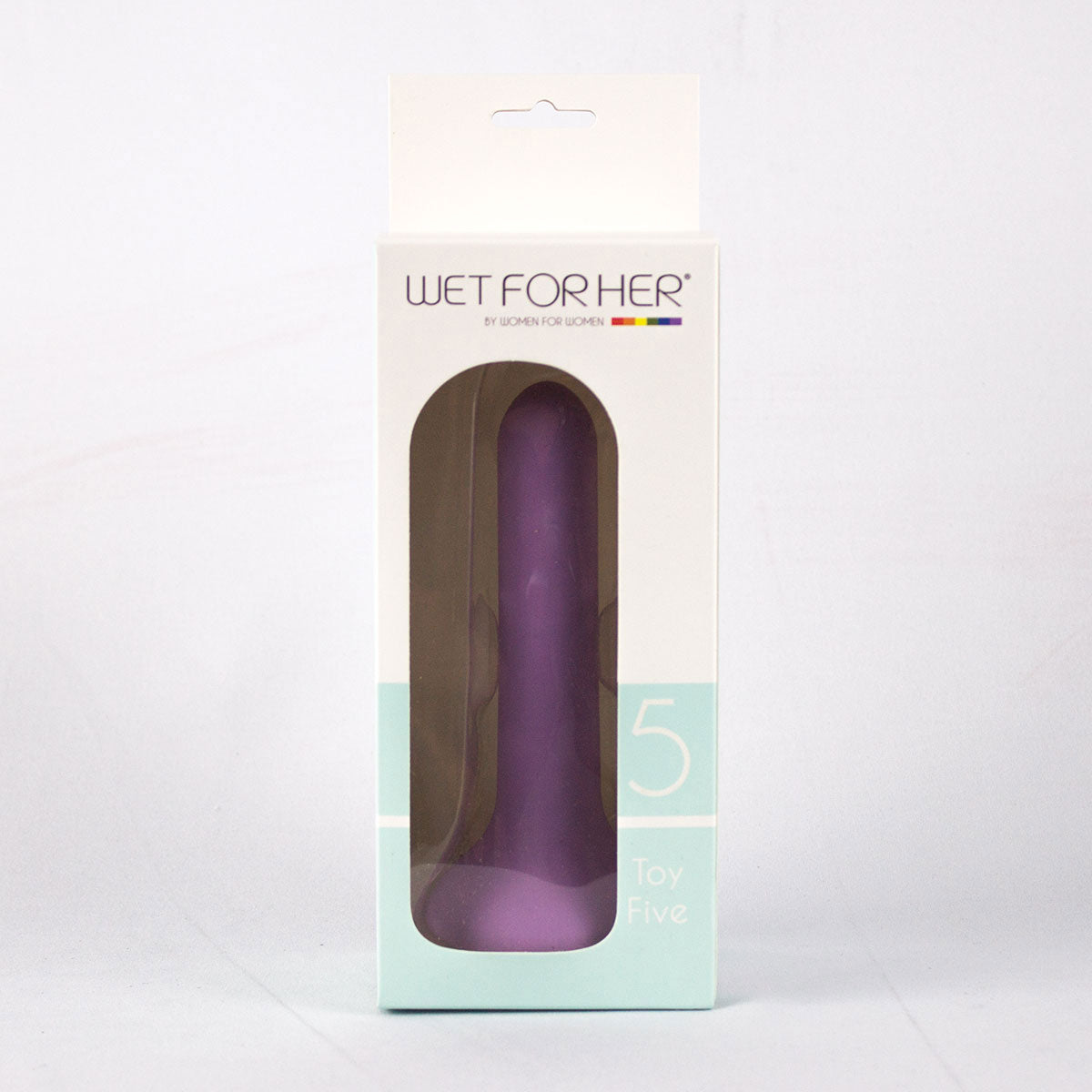 WET FOR HER FIVE SMALL 5.1 IN. DILDO PURPLE
