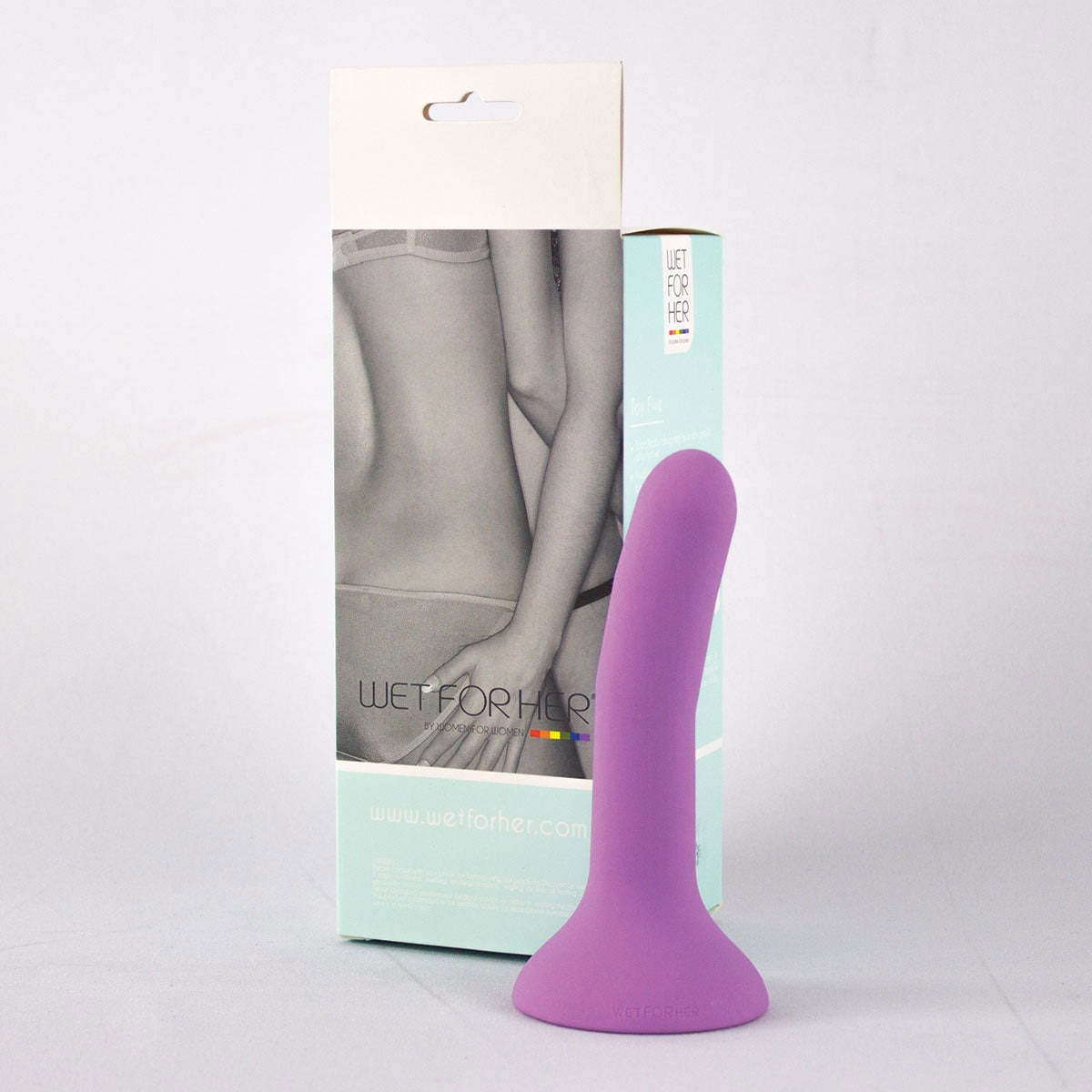 WET FOR HER FIVE SMALL 5.1 IN. DILDO PURPLE