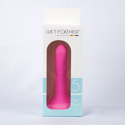 WET FOR HER FIVE SMALL 5.1 IN. DILDO PINK