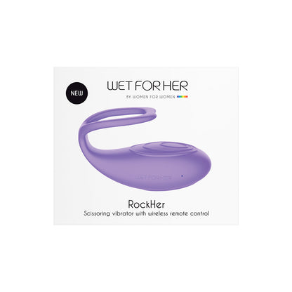 WET FOR HER ROCKHER SCISSORING VIBRATOR WITH REMOTE CONTROL PURPLE