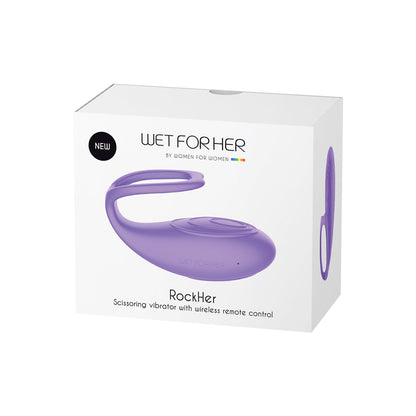 WET FOR HER ROCKHER SCISSORING VIBRATOR WITH REMOTE CONTROL PURPLE