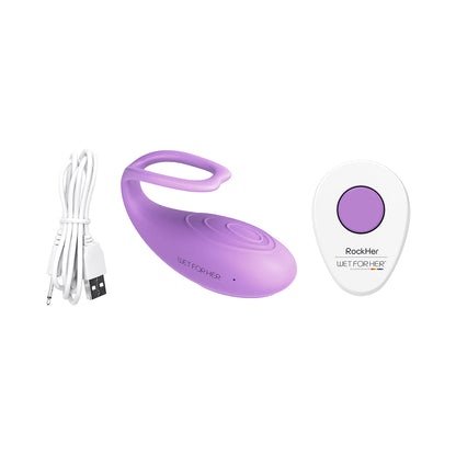 WET FOR HER ROCKHER SCISSORING VIBRATOR WITH REMOTE CONTROL PURPLE