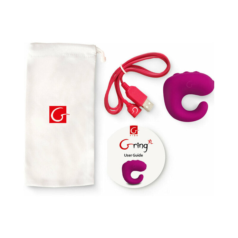 GVIBE - GRING XL 2-IN-1 FINGER VIBE & REMOTE CONTROL SWEET RASPBERRY