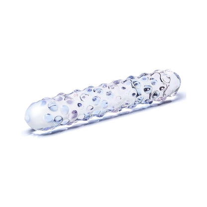 ELECTRIC EEL - GLAS PURPLE ROSE 7 IN. NUBBY DILDO