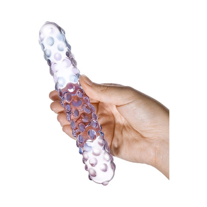 ELECTRIC EEL - GLAS PURPLE ROSE 7 IN. NUBBY DILDO