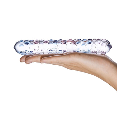 ELECTRIC EEL - GLAS PURPLE ROSE 7 IN. NUBBY DILDO