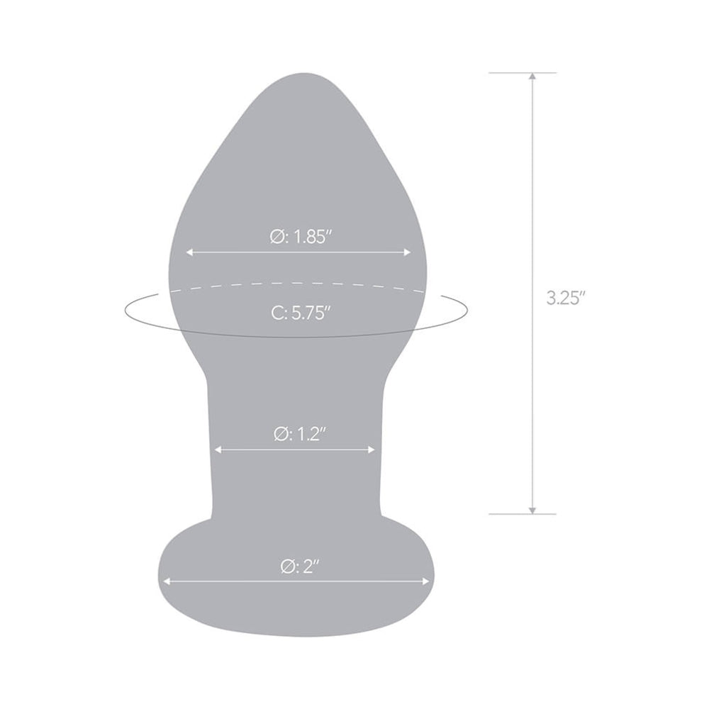 GLAS 3.5 IN. RECHARGEABLE REMOTE-CONTROLLED VIBRATING BUTT PLUG