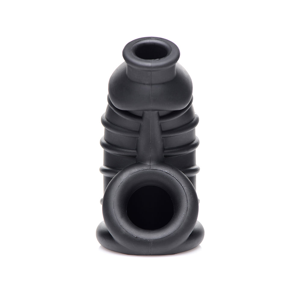 MASTER SERIES DARK CHAMBER SILICONE CHASTITY CAGE