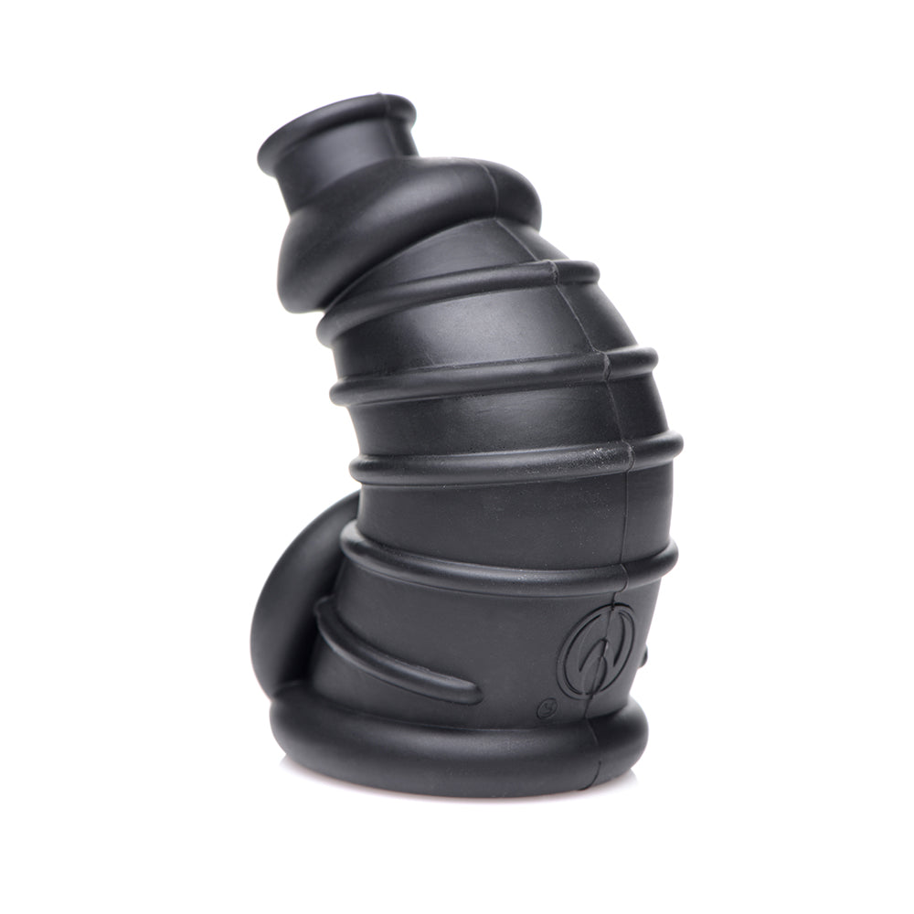 MASTER SERIES DARK CHAMBER SILICONE CHASTITY CAGE