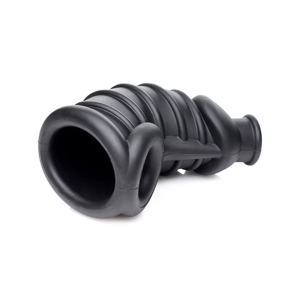 MASTER SERIES DARK CHAMBER SILICONE CHASTITY CAGE