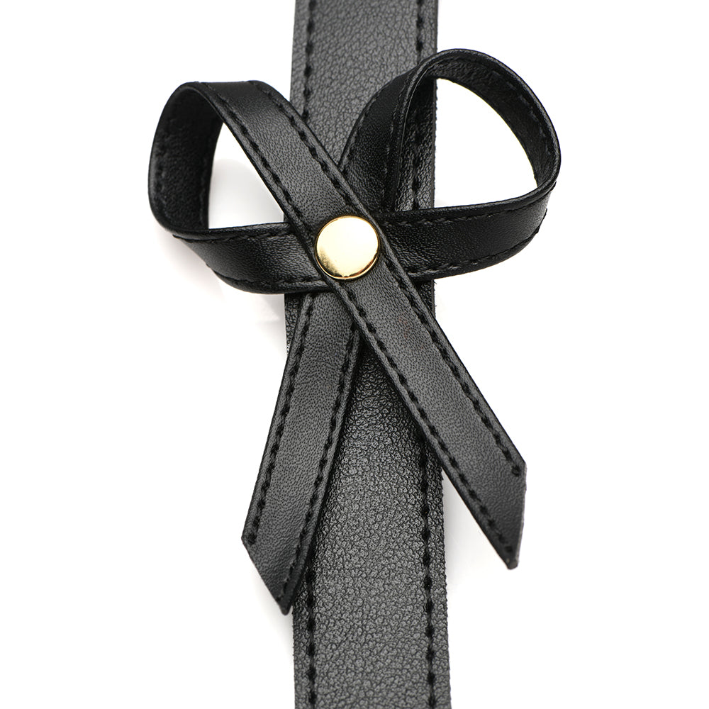 STRICT BONDAGE HARNESS WITH BOWS BLACK M/L