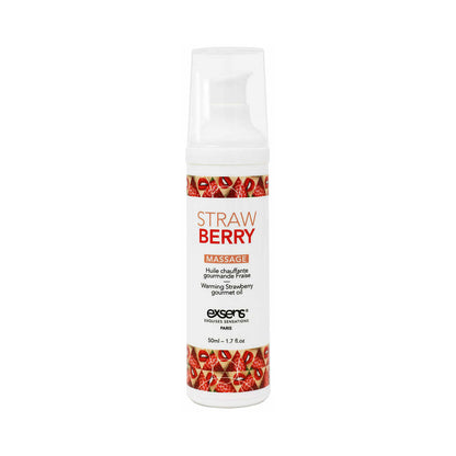 EXSENS WARMING MASSAGE OIL STRAWBERRY 1.7 OZ.