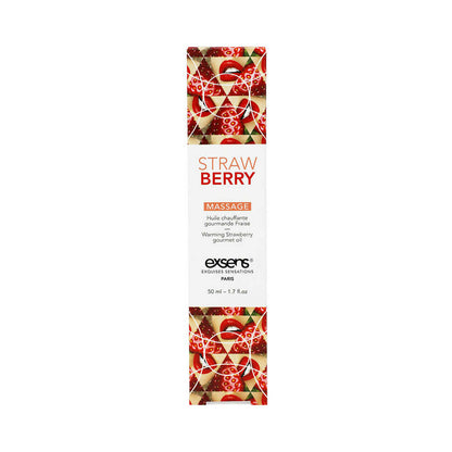 EXSENS WARMING MASSAGE OIL STRAWBERRY 1.7 OZ.