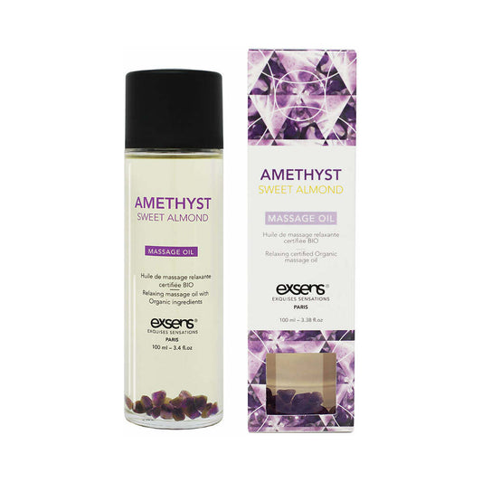 EXSENS - MASSAGE OIL AMETHYST SWEET ALMOND 3.4 OZ.