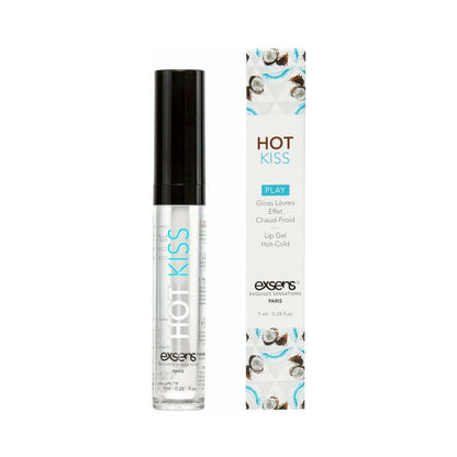 EXSENS HOT KISS AROUSAL LIP GLOSS COCONUT 0.24 OZ.