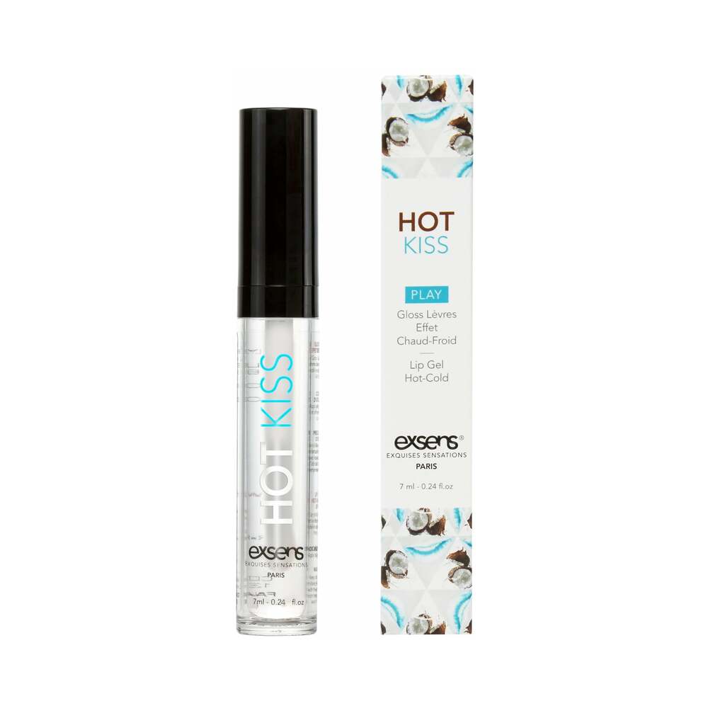 EXSENS HOT KISS AROUSAL LIP GLOSS COCONUT 0.24 OZ.